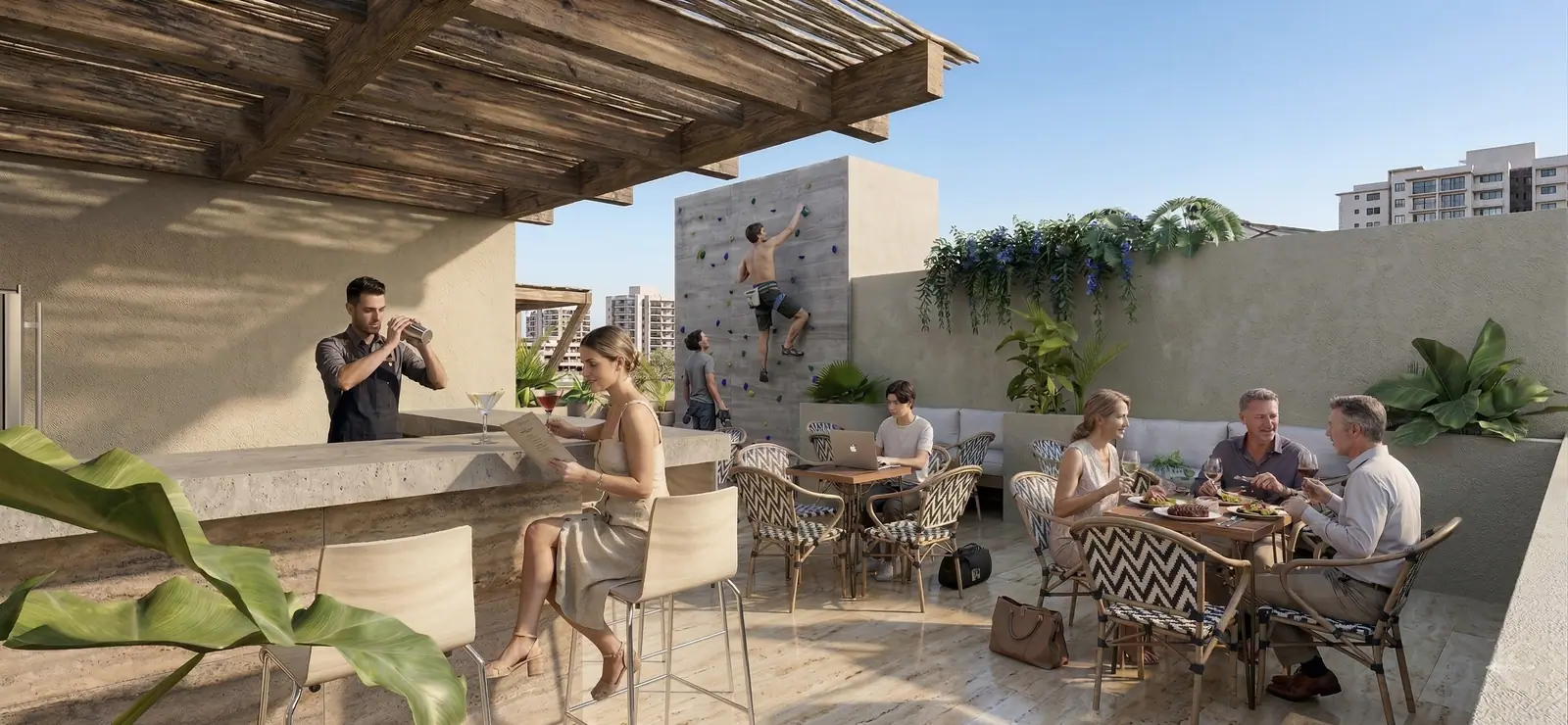 Restaurante y bar del rooftop