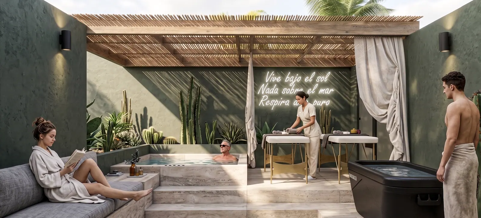 Spa de Ámbar: jacuzzi, cabinas de masaje y cold plunge